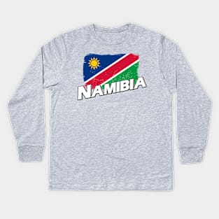 Namibia flag Kids Long Sleeve T-Shirt